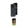 ieg™ iPhone 15 Pro Max Kılıf Yörünge Işık Serisi - Siyah Buffer Cam Ekran Koruyucu