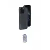 ieg™ iPhone 15 Pro Max Kılıf Yörünge Işık Serisi - Siyah Joko Magic 5D Cam