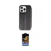 ieg™ iPhone 15 Pro Max Kılıf Zirve Yansıma Serisi - Siyah Buffer Hayalet Cam Ekran Koruyucu