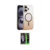 ieg™ iPhone 16 Kılıf Ahenk Doku Özel Seri - Şeffaf 360 Full Body Arka Koruyucu