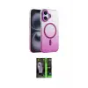 ieg™ iPhone 16 Kılıf Ahenk Doku Özel Seri - Şeffaf 360 Full Body Arka Koruyucu
