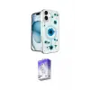 ieg™ iPhone 16 Kılıf Kozmos Doku - Siyah Bilvis 5in1 3D Magic Cam Ekran Koruyucu