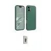 ieg™ iPhone 16 Plus Kılıf Kozmos Yansıma Özel Seri - Siyah Bilvis 3D Cam Ekran Koruyucu