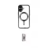 ieg™ iPhone 16 Plus Kılıf Nova Işık Özel Seri - Siyah Bilvis 3D Cam Ekran Koruyucu