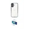 ieg™ iPhone 16 Plus Kılıf Vadi Minimal - Siyah 3D Antistatik Cam Ekran Koruyucu