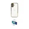 ieg™ iPhone 16 Plus Kılıf Vadi Minimal - Siyah 3D Antistatik Cam Ekran Koruyucu