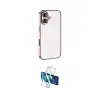 ieg™ iPhone 16 Plus Kılıf Vadi Minimal - Siyah 3D Antistatik Cam Ekran Koruyucu
