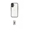 ieg™ iPhone 16 Plus Kılıf Vadi Minimal - Siyah Bilvis 3D Cam Ekran Koruyucu