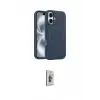 ieg™ iPhone 16 Plus Kılıf Yankı Form Serisi - Siyah Bilvis 3D Cam Ekran Koruyucu