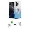 ieg™ iPhone 16 Pro Kılıf Eksen Minimal Özel Seri - Siyah Bilvis 0.18mm Plus Cam Ekran Koruyucu + Raze Metal Kamera Lens - BZ