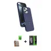 ieg™ iPhone 16 Pro Kılıf İz Işık Koleksiyonu - Şeffaf 360 Full Body Arka Koruyucu + Raze Metal Kamera Lens - CLTM