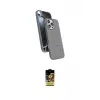 ieg™ iPhone 16 Pro Kılıf İz Işık Koleksiyonu - Siyah Buffer Cam Ekran Koruyucu