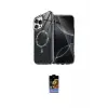 ieg™ iPhone 16 Pro Kılıf Kıvılcım Form Prime - Siyah Buffer Hayalet Cam Ekran Koruyucu