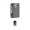 ieg™ iPhone 16 Pro Kılıf Zirve Modern Prime - Siyah Buffer Hayalet Cam Ekran Koruyucu