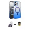 ieg™ iPhone 16 Pro Max Kılıf Ahenk Doku Özel Seri - Siyah Buffer Cam Ekran Koruyucu + Bilvis Titan Kamera Lens - GS