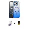 ieg™ iPhone 16 Pro Max Kılıf Ahenk Doku Özel Seri - Siyah Buffer Cam Ekran Koruyucu + Bilvis Titan Kamera Lens - TMGI