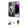 ieg™ iPhone 16 Pro Max Kılıf Ahenk Minimal Serisi - Siyah Buffer Cam Ekran Koruyucu + Bilvis Titan Kamera Lens - TMGI