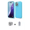 ieg™ iPhone 16 Pro Max Kılıf Ahenk Serisi - Siyah Joko Magic 5D Cam + Pers Alüminyum Kamera Lens - GI