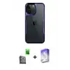 ieg™ iPhone 16 Pro Max Kılıf Akış Çizgi Koleksiyonu - Siyah Bilvis 5in1 3D Magic Cam Ekran Koruyucu + Raze Metal Kamera Lens - SH