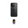 ieg™ iPhone 16 Pro Max Kılıf Akış Çizgi Koleksiyonu - Siyah Buffer Hayalet Cam Ekran Koruyucu