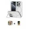 ieg™ iPhone 16 Pro Max Kılıf Çekirdek Klasik - Siyah Buffer Cam Ekran Koruyucu + Pers Alüminyum Kamera Lens - CLTM