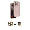 ieg™ iPhone 16 Pro Max Kılıf Çekirdek Minimal Prime - Siyah Buffer Cam Ekran Koruyucu + Pers Alüminyum Kamera Lens - CLTM