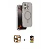 ieg™ iPhone 16 Pro Max Kılıf Çekirdek Minimal Prime - Siyah Buffer Cam Ekran Koruyucu + Pers Alüminyum Kamera Lens - CLTM