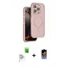 ieg™ iPhone 16 Pro Max Kılıf Çekirdek Minimal Prime - Siyah Buffer Hayalet Cam Ekran Koruyucu + Raze Metal Kamera Lens - BZ