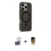 ieg™ iPhone 16 Pro Max Kılıf Çekirdek Modern Prime - Siyah Buffer Cam Ekran Koruyucu + Bilvis Titan Kamera Lens - TMGI