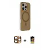 ieg™ iPhone 16 Pro Max Kılıf Çekirdek Modern Prime - Siyah Buffer Cam Ekran Koruyucu + Pers Alüminyum Kamera Lens - CLTM