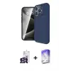 ieg™ iPhone 16 Pro Max Kılıf Eksen Form Prime - Siyah Bilvis 5in1 3D Magic Cam Ekran Koruyucu + Bilvis Titan Kamera Lens - GS