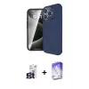 ieg™ iPhone 16 Pro Max Kılıf Eksen Form Prime - Siyah Bilvis 5in1 3D Magic Cam Ekran Koruyucu + Bilvis Titan Kamera Lens - TMGI