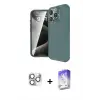 ieg™ iPhone 16 Pro Max Kılıf Eksen Form Prime - Siyah Bilvis 5in1 3D Magic Cam Ekran Koruyucu + Pers Alüminyum Kamera Lens - GS