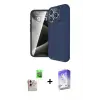 ieg™ iPhone 16 Pro Max Kılıf Eksen Form Prime - Siyah Bilvis 5in1 3D Magic Cam Ekran Koruyucu + Raze Metal Kamera Lens - NLGY