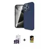 ieg™ iPhone 16 Pro Max Kılıf Eksen Form Prime - Siyah Buffer Cam Ekran Koruyucu + Bilvis Titan Kamera Lens - GS