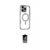 ieg™ iPhone 16 Pro Max Kılıf Eksen Klasik Koleksiyonu - Siyah Buffer Hayalet Cam Ekran Koruyucu