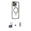 ieg™ iPhone 16 Pro Max Kılıf Eksen Klasik Koleksiyonu - Siyah Joko Magic 5D Cam + Bilvis Titan Kamera Lens - GS