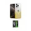 ieg™ iPhone 16 Pro Max Kılıf Eksen Minimal Özel Seri - Şeffaf 360 Full Body Arka Koruyucu