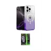ieg™ iPhone 16 Pro Max Kılıf Eksen Minimal Özel Seri - Şeffaf 360 Full Body Arka Koruyucu