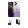 ieg™ iPhone 16 Pro Max Kılıf Eksen Minimal Özel Seri - Siyah 3D Antistatik Mat Seramik Nano Ekran Koruyucu + Bilvis Titan Kamera Lens - SH