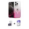 ieg™ iPhone 16 Pro Max Kılıf Eksen Minimal Özel Seri - Siyah Bilvis 5in1 3D Magic Cam Ekran Koruyucu + Bilvis Titan Kamera Lens - GS