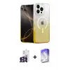 ieg™ iPhone 16 Pro Max Kılıf Eksen Minimal Özel Seri - Siyah Bilvis 5in1 3D Magic Cam Ekran Koruyucu + Bilvis Titan Kamera Lens - GS