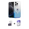 ieg™ iPhone 16 Pro Max Kılıf Eksen Minimal Özel Seri - Siyah Bilvis 5in1 3D Magic Cam Ekran Koruyucu + Bilvis Titan Kamera Lens - GS