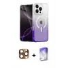 ieg™ iPhone 16 Pro Max Kılıf Eksen Minimal Özel Seri - Siyah Bilvis 5in1 3D Magic Cam Ekran Koruyucu + Pers Alüminyum Kamera Lens - CLTM