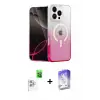 ieg™ iPhone 16 Pro Max Kılıf Eksen Minimal Özel Seri - Siyah Bilvis 5in1 3D Magic Cam Ekran Koruyucu + Raze Metal Kamera Lens - BZ