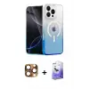 ieg™ iPhone 16 Pro Max Kılıf Eksen Minimal Özel Seri - Siyah Bilvis 5in1 5D Magic Hayalet Cam Ekran Koruyucu + Pers Alüminyum Kamera Lens - CLTM