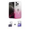 ieg™ iPhone 16 Pro Max Kılıf Eksen Minimal Özel Seri - Siyah Bilvis 5in1 5D Magic Hayalet Cam Ekran Koruyucu + Bilvis Titan Kamera Lens - SH