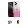 ieg™ iPhone 16 Pro Max Kılıf Eksen Minimal Özel Seri - Siyah Buffer Cam Ekran Koruyucu + Pers Alüminyum Kamera Lens - GI