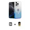 ieg™ iPhone 16 Pro Max Kılıf Eksen Minimal Özel Seri - Siyah Buffer Cam Ekran Koruyucu + PVD Metal Kamera Lens - GS