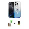 ieg™ iPhone 16 Pro Max Kılıf Eksen Minimal Özel Seri - Siyah Buffer Cam Ekran Koruyucu + Raze Metal Kamera Lens - CLTM